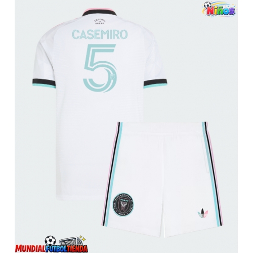 Camiseta Inter Miami Casemiro #5 Tercera Equipación Replica 2026-27 para niños mangas cortas (+ Pantalones cortos)